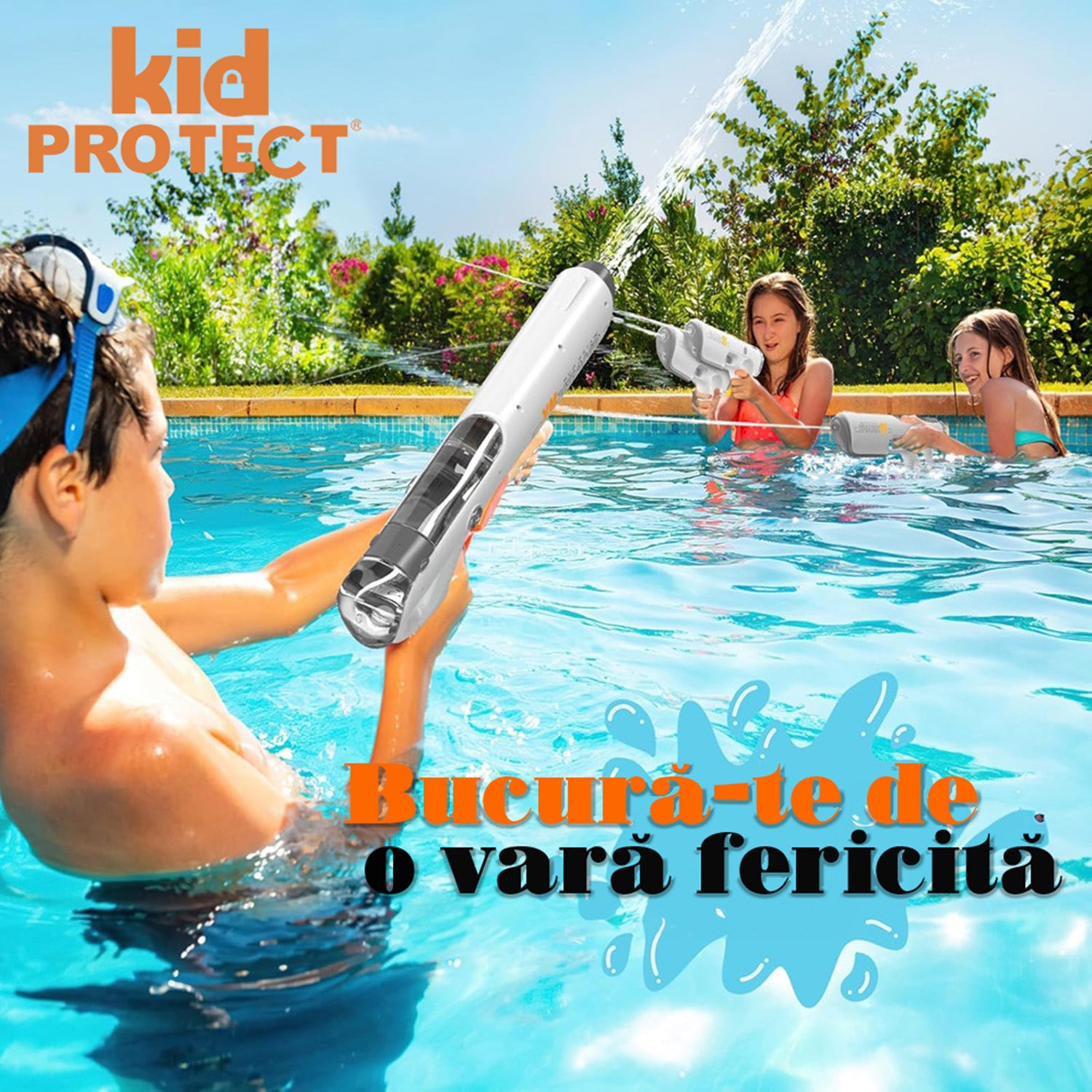 Pistol cu Apa Electric KidProtect SplashForce Pistol cu Apa Electric KidProtect SplashForce